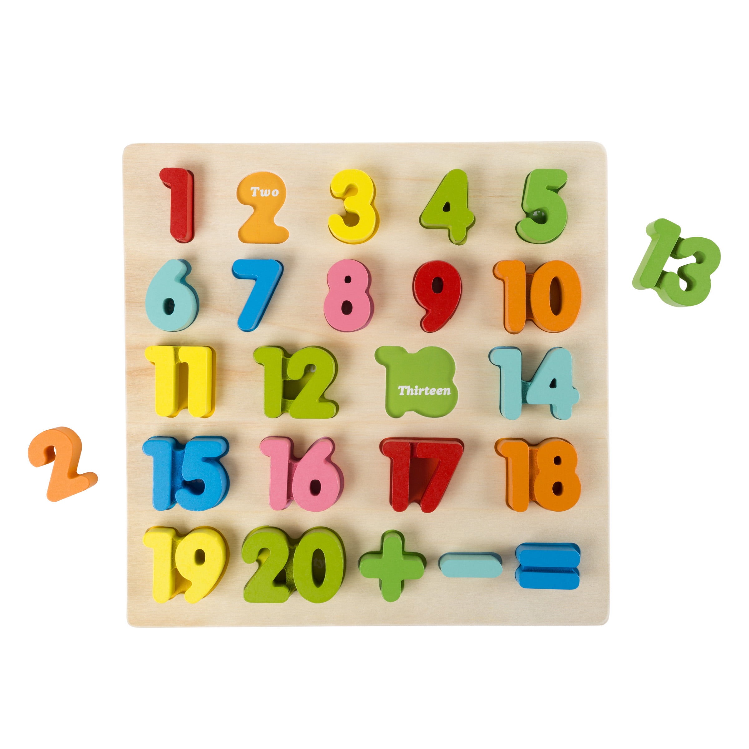 30 Learning Numbers And Symbols Wooden Kids Maths Counting Educational Toy 