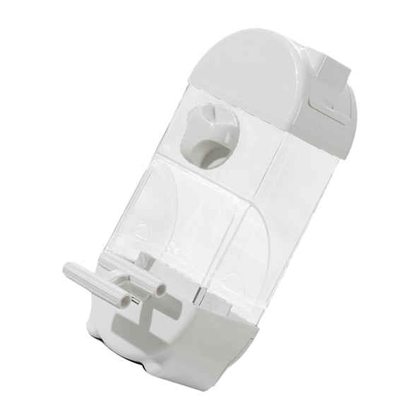 KUFptva Clear Semi Closed Automatic Bird Feeder Splash Proof Designs Parrot Feeder Food Container for Small to Mediums Birds