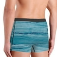 thumbnail image 5 of Balery Teal Turquoise Fluid Stripes Men's Boxer Briefs, Soft and Breathable Cotton Underwear with nylon Waistband-Large, 5 of 9