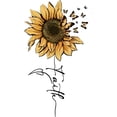 thumbnail image 2 of Women's Sunflower and Butterfly Graphic T-Shirt - Casual Gray Short Sleeve Top, Lightweight & Breathable Cotton Blend, Perfect for Spring & Summer Fashion, Sunflower Shirt Womenswear everyday, 2 of 7