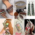 thumbnail image 2 of 2 Inch Embroidered Woven Ribbon 7 Yards Vintage Jacquard Ribbon Boho Flowers Straps Ribbon Fabric Trim Ribbon for Bohemian Persian Clothes Bag Holiday Christmas Decor Gift Wrap Decor, 2 of 9