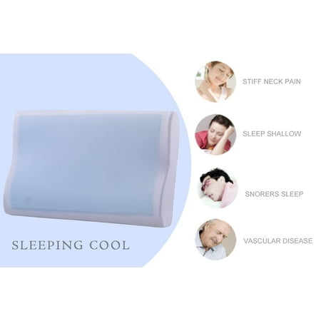Cr Sleep Gel Memory Foam Contour Pillow For Sleeping Cool And Neck