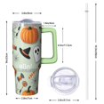 thumbnail image 2 of Halloween 30oz Tumbler with Handle and Straw Lid – Spooky Pumpkin Gift Cup – Leak Proof Insulated Travel Coffee Mug, 2 of 5