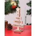 thumbnail image 2 of 1pc Christmas-themed Small Wooden Printing Decorative Ornament For Party Decoration, 2 of 4