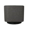 thumbnail image 4 of 30 Inch Modern Swivel Accent Chair Handcrafted Ash Wood Gray Polyester- Saltoro Sherpi, 4 of 5