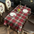 thumbnail image 2 of Red and Green Christmas Plaid Pattern Rectangle Tablecloth 60"x120",Waterproof Polyester Rectangle Table Cloth, Wipeable Spillproof Polyester Tablecloth for Dining, Camping, Indoor and Outdoor, 2 of 6
