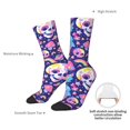 thumbnail image 4 of KLL Skull colorful mushroom Print Cool Socks Men's Women's Crew Socks Funny Crazy Novelty Stockings, 4 of 6