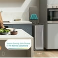 thumbnail image 4 of Home Zone Living 13 Gallon Slim Kitchen Trash Can with CleanAura Odor Control, Step Pedal and Soft-Close Lid, Stainless Steel, Silver, 4 of 8