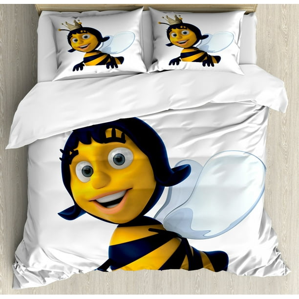 Queen Bee King Size Duvet Cover Set Digitally Constructed 3d