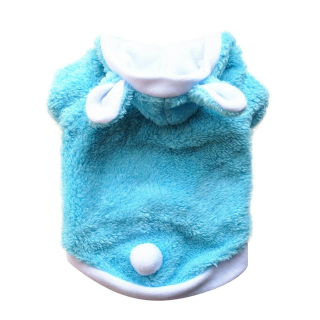 SIfdSeng Dog Clothes Medium Sized Dog Boy Cotton for Pet Clothes Autumn and Winter Thicken Double Layer Cotton Wool Transformation Suit Rabbit Suit Dog Clothes Boy Large Dog Shirt Plain Black