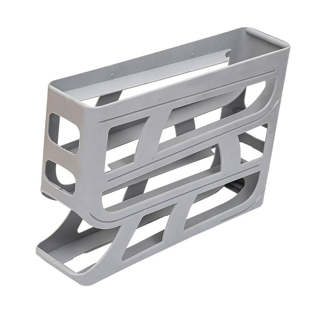 Luzkey Refrigerator Egg Holder Automatically Rolling Fridge Egg Container, Creative Storage, 4 Tier Egg Tray for 25 Eggs for Kitchen gray