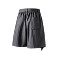 thumbnail image 4 of JTSRKL Mens Stripe Pleated Shorts Loose Fit Side Pockets Stretchy Lightweight Short Pants Summer Casual Business Baggy Bottoms with Belt, 4 of 4