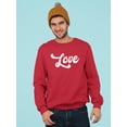thumbnail image 2 of Love Text Sweatshirt Men -GoatDeals Designs, Male Small, 2 of 4