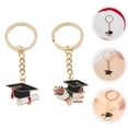 thumbnail image 2 of 10 Uds llaveros temáticos de graduación graduación soltero gorra llavero bolsa colgante, 2 of 6