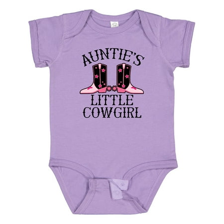 

Inktastic Auntie Little Cowgirl Baby Clothes Gift Baby Girl Bodysuit