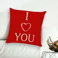 thumbnail image 6 of Red Love Living Room Sofa Decoration Pillow Cushion - Cushion A Cushion - Cloth Polyester Seat Cushion, 6 of 6