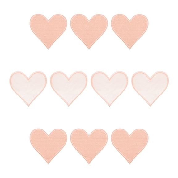 Uxcell Hearts Patches Light Pink Iron-On Patch Sew Embroidered Applique 2.8x2.68 Inch Clothing Repair Backpack 10Pcs
