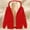 Red Coats for Winter, variant on XPMWRP Women's Hooded Fleece Jacket Oversized Solid Color Zip Coat Fall Winter Warm Long Sleeve Loose Jacket with Pockets Red M