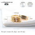 thumbnail image 2 of 4pc His and Hers Wedding Ring Sets Couples Rings Yellow Gold Plated White Cz Titanium band, 2 of 7