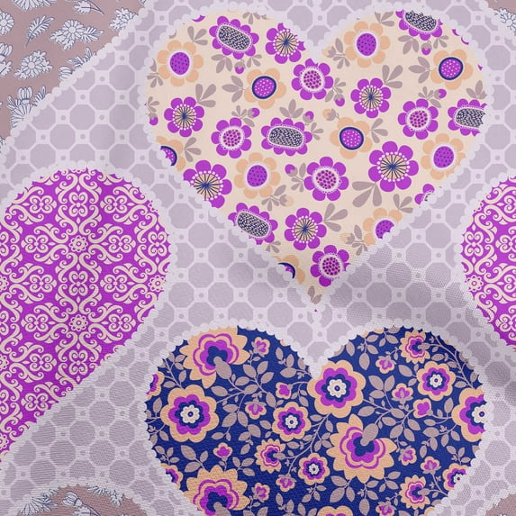 oneOone Viscose Chiffon Light Violet Fabric Florals Craft Projects Decor Fabric Printed By The Yard 42 Inch Wide