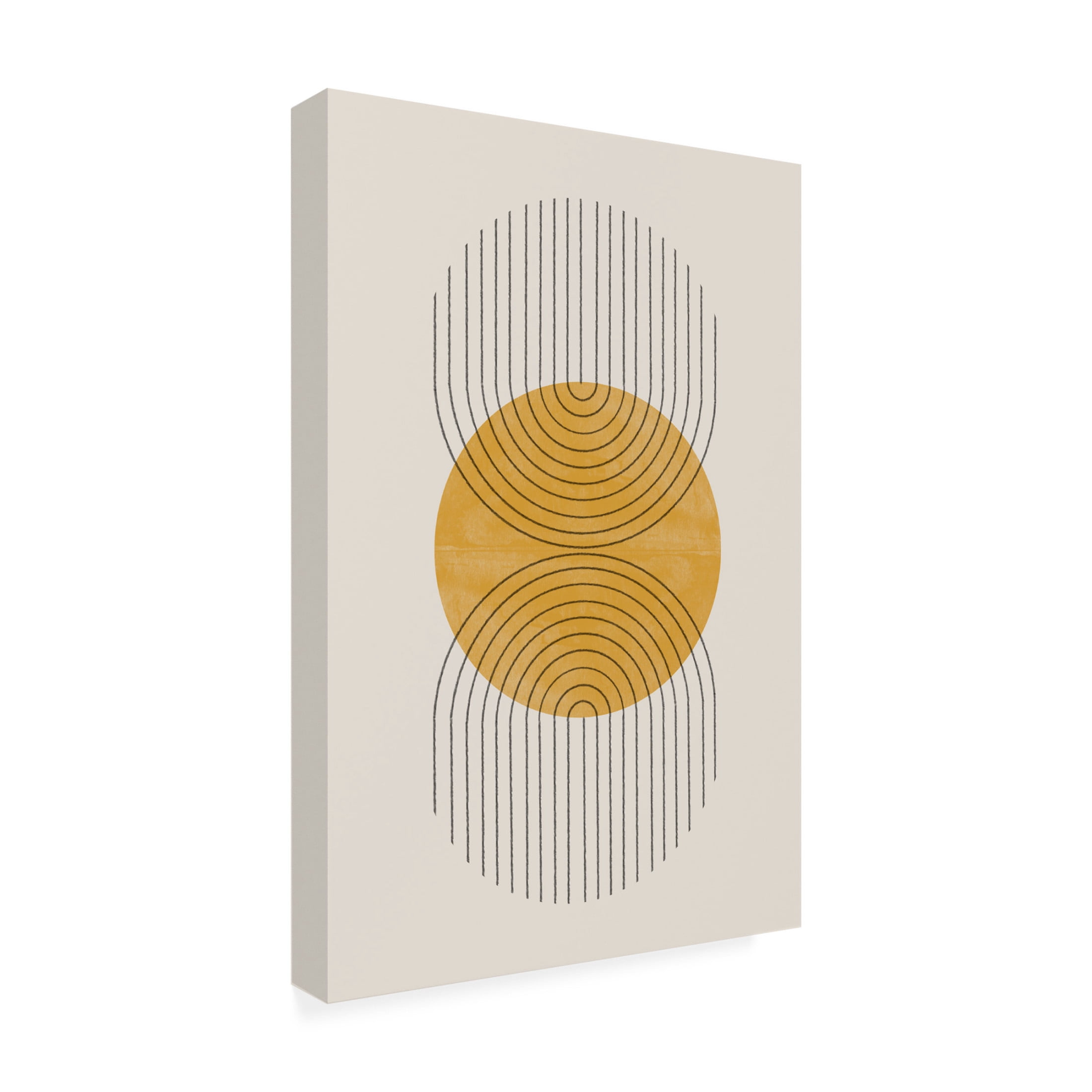 Trademark Fine Art THE MIUUS STUDIO Perfect Point Yellow Canvas Wall Art