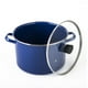 thumbnail image 1 of Olla Recta 26 cm Peltre con Tapa Vidrio Azul Inducción Cinsa, 1 of 3
