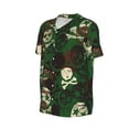 thumbnail image 2 of Balery Camouflage Skull Baseball Jersey for Men Casual Button Down Shirts Short Sleeve Active Team Sports Uniform-Medium, 2 of 9