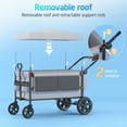 thumbnail image 6 of SACVON All-Terrain Stroller Wagon for Toddlers with Canopy, Parent Organizer, Adjustable Handlebar, 2 Cup Holders, 6 of 11