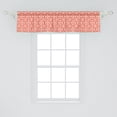 thumbnail image 2 of Ambesonne Art Deco Window Valance, Lacy Floral Pattern, 54" X 12", Vermilion and White, 2 of 3