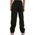 thumbnail image 2 of Vibes Big Boys Fleece Cargo Sweatpants Black Male Size Large, 2 of 6