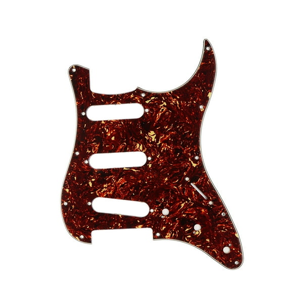 11 Hole Strat Guitar Pickguard SSS Scratch Plate for Stratocaster Style Guitar Leopard Stripe