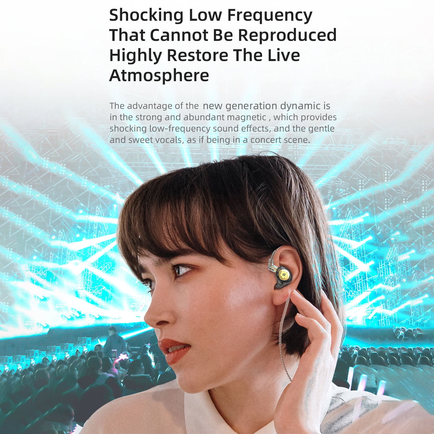 KZ EDX Pro in Ear Monitors with Microphone KZ IEM Earphones Dual DD HiFi Stereo Sound Wired Earphones Noise Cancelling Earbuds for Musicians Singer Audiophiles (Black, with Mic)
