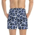 thumbnail image 5 of Blue Leopard Print Swim Trunks, 5 of 6