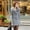 Gray, variant on Ikevan Womens Winter Lapel Wool Coat Trench Jacket Long Sleeve Overcoat Outwear Gray M