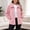 Pink, variant on BXJX Womens Fleece Jackets, Warm Zip up Long Sleeve Lapel Collar Winter Outerwear with Pockets Beige Size S-3XL