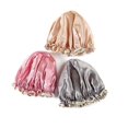 thumbnail image 3 of Juego de 3 gorros de ducha impermeables para mujer, gorros de baño reutilizables de doble capa con forro de PEVA., 3 of 5