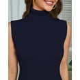 thumbnail image 4 of Sleeveless Turtlenecks Tops for Women Lightweight Knit Sleeveless Vest Stretchy Turtleneck Royal blue XL, 4 of 7