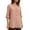 Khaki, variant on Womens Casual Loose Fit V Neck Top - Breathable Cotton Linen Blend Blouse with Roll Tab Long Sleeves - Red,Size 4XL