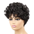 thumbnail image 5 of SUCS Short Hair Ladies Small Curly Wig Head Set Short African Female Curly Hair Head, 5 of 5