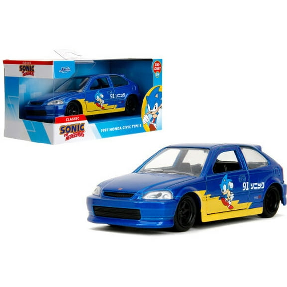 Jada Toys - 1:32 Sonic the Hedgehog - Hollywood Rides - '97 Honda Civic Type-R