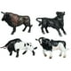 thumbnail image 3 of Figura de 4 piezas de toro simulado, animales realistas, vaca, figura educativa para niños UN, 3 of 8