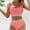 Orange, variant on HUPOM Two Piece Swimsuit For Women High Waist Sheath Bikinis Bikini Fashion Underwire Swimwear Clearance Green size 6