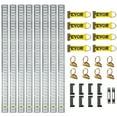 thumbnail image 1 of VEVOR E-Track Tie-Down Rail Kit, 5ft E Tracks Set 34Pcs, Includes 8 Steel Rails & 2 Single Slots & 8 O-Rings & 8 Tie-Offs w/ D-Ring & 8 End Caps, Securing Accessories for Cargo Motorcycles Bikes, 1 of 9
