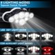 thumbnail image 3 of Faro, superbrillante, 18 000 lúmenes, 8 LED, recargable por USB, resistente al agua, ajustable para acampar, pescar, hacer cuevas, trotar y hacer senderismo, soleado, 3 of 5