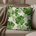 thumbnail image 4 of St Patricks Day Decor-Throw Pillow Covers 18x18 inch, Shamrock Linen Pillow Case, Irish for Large Couch Sofa Home Indoor Outdoor Holiday Decor, 4 of 5