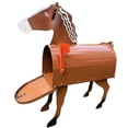 thumbnail image 1 of Horse Shape Mailbox, Personalized Weather-proof Horse Cow Chicken Shape Outside Garden Post Mail Box Ornament For Farm Animal Lover Cow-SHUNJING, 1 of 1