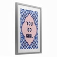 thumbnail image 3 of Stupell Industries You Go Girl on Blue Pattern Gray Framed Print Under Glass, design by Lettered and Lined, 23 x 17, 3 of 10
