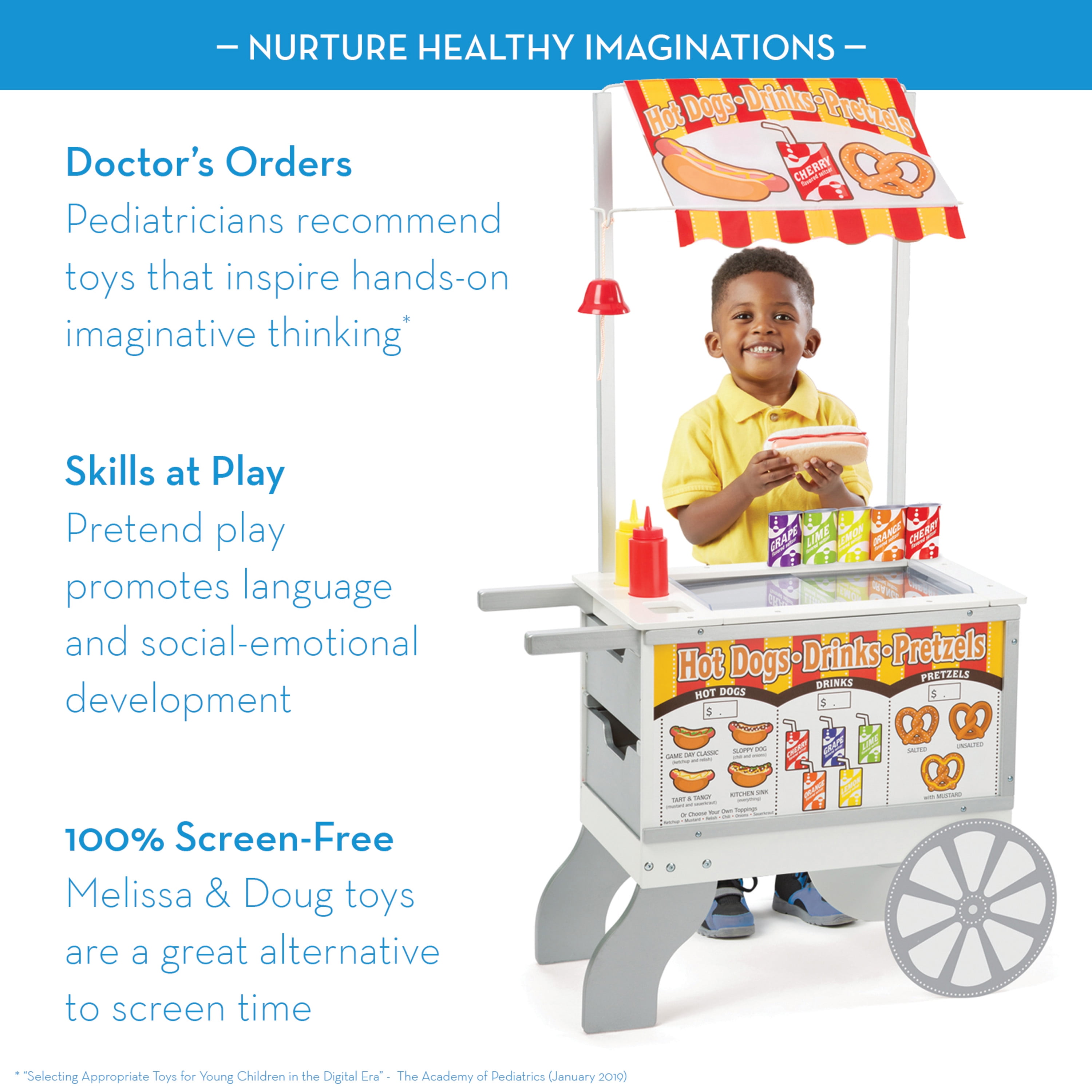 Melissa and doug ice cream and hot dog cart top