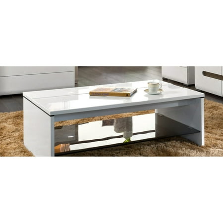 Black Red White Azteca Coffee Table With Gl Shelf Black Red White Azteca Coffee Table With Gl Shelf