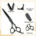 thumbnail image 3 of Unique Bargains Professional Hair Cutting Scissors Black Scissors 0.91"x0.67" Stainless Steel for Hair Cutting, 3 of 7